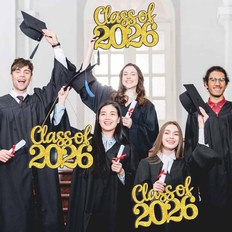 Sophena Wooden Class of 2026 Sign Senior 2026 Graduation Props for Photoshoot 2026 Class of Grad Photo Props Graduation Signs College High School Party Supplies Unfinished Grad Ornaments to Paint - Image 2